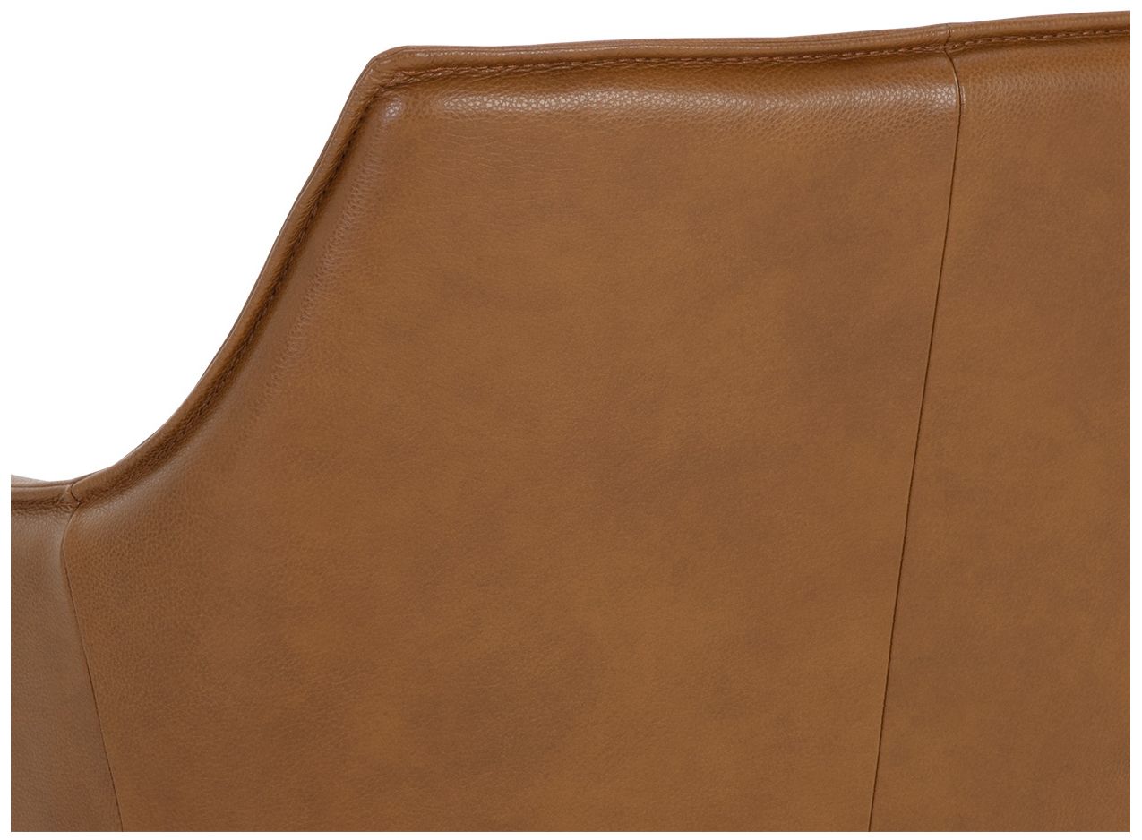 Sunpan Crosby Swivel Lounge Chair Missouri Cognac Leather