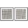 1_Sunpan Crosshatch (Set of 2) 48" X 48" Black Floater Frame