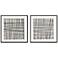 Sunpan Crosshatch (Set of 2) 48" X 48" Black Floater Frame