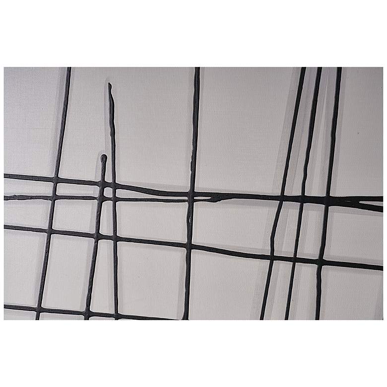 Image 2 Sunpan Crosshatch (Set of 2) 48" X 48" Black Floater Frame more views