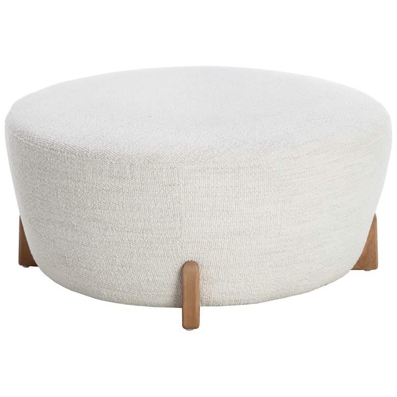 Image 1 Sunpan Cyan Ottoman Natural Merino Pearl