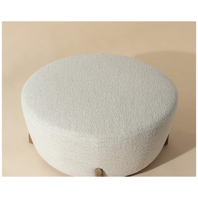 Image 5 Sunpan Cyan Ottoman Natural Merino Pearl more views