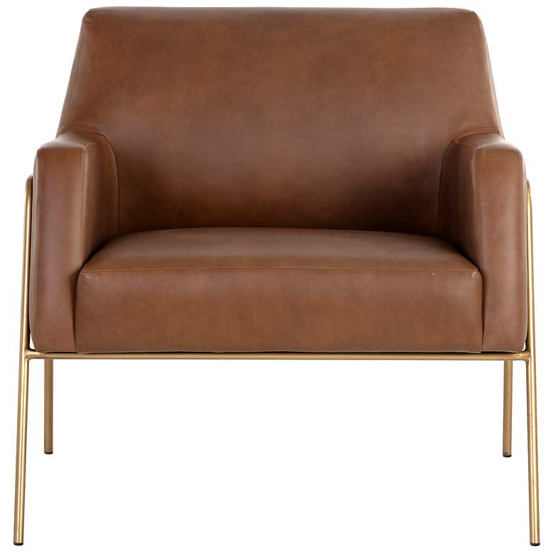 Image 3 Sunpan Cybil Lounge Chair Vintage Caramel Leather more views