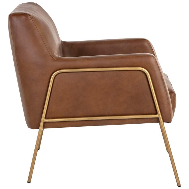 Image 4 Sunpan Cybil Lounge Chair Vintage Caramel Leather more views