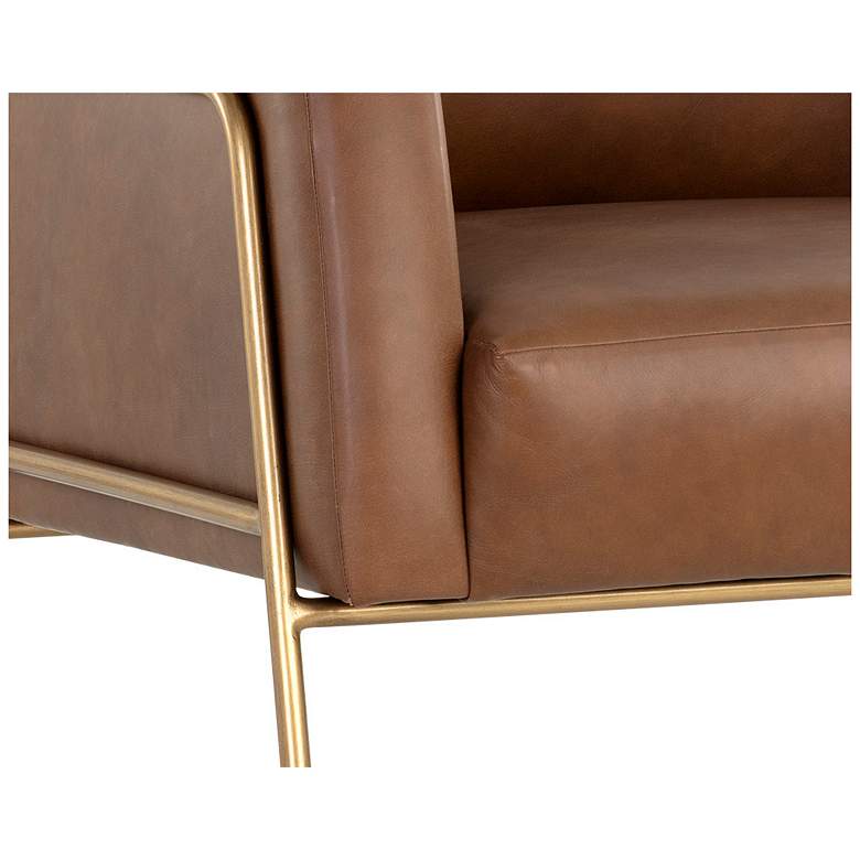 Image 6 Sunpan Cybil Lounge Chair Vintage Caramel Leather more views