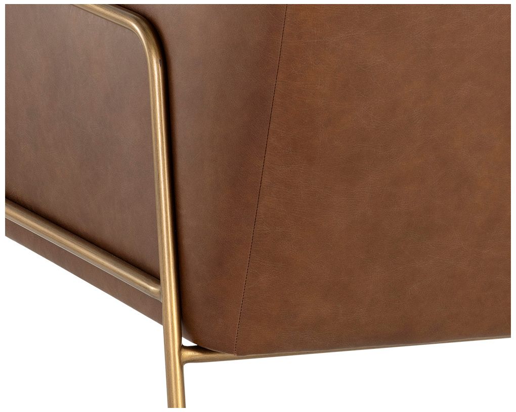 Sunpan Cybil Lounge Chair Vintage Caramel Leather