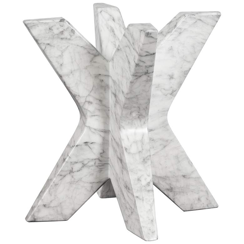 Image 1 Sunpan Cypher Dining Table Base Marble Look White
