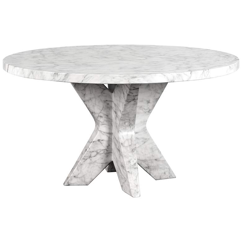 Image 3 Sunpan Cypher Dining Table Base Marble Look White more views