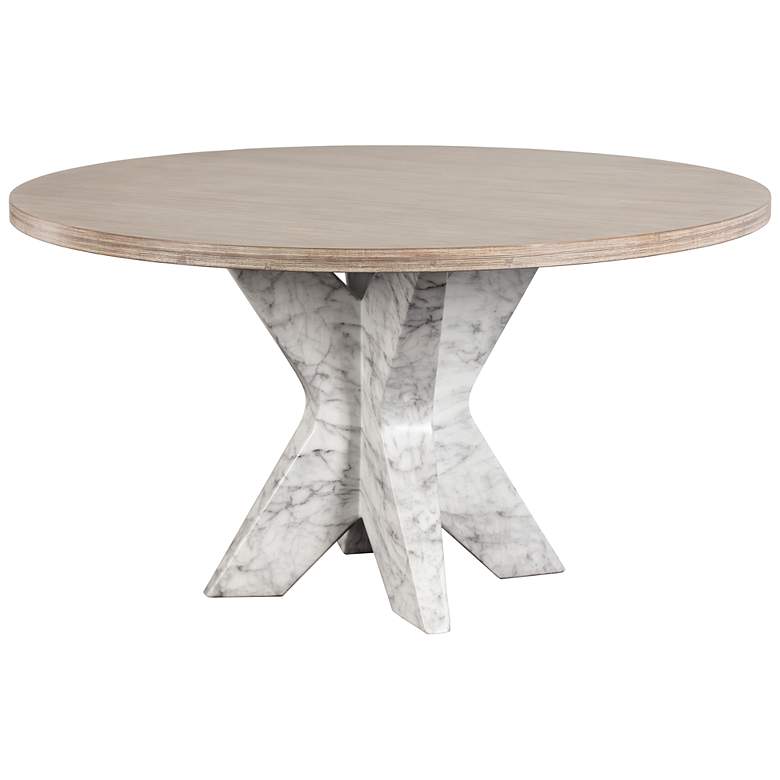 Image 5 Sunpan Cypher Dining Table Base Marble Look White more views