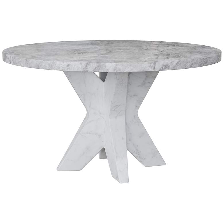 Image 5 Sunpan Cypher Dining Table Top Marble Look Gray 55" more views