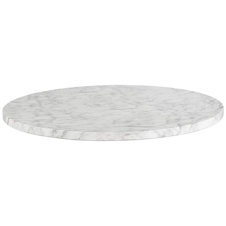 Image 2 Sunpan Cypher Dining Table Top Marble Look White 55" more views