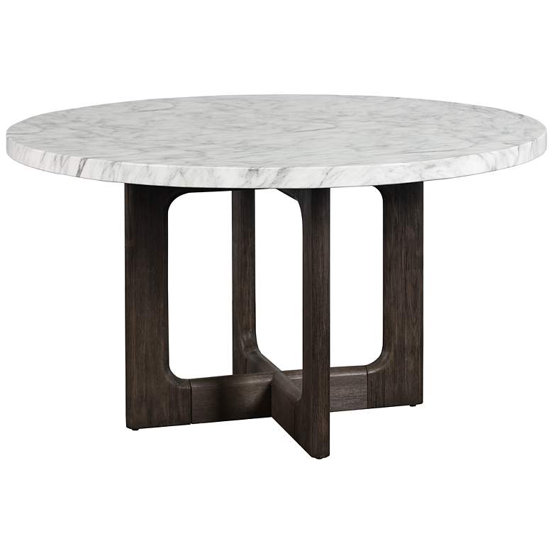 Image 5 Sunpan Cypher Dining Table Top Marble Look White 55" more views