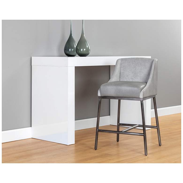 Image 7 Sunpan Dalary Counter Stool Bravo Metal and Polo Club Stone more views
