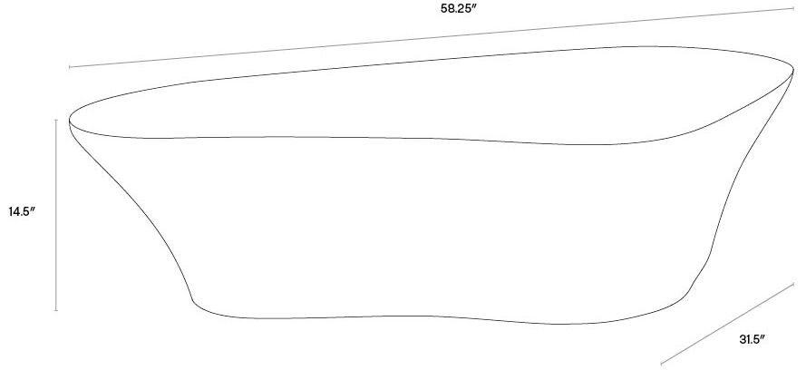 Sunpan Dali Coffee Table White