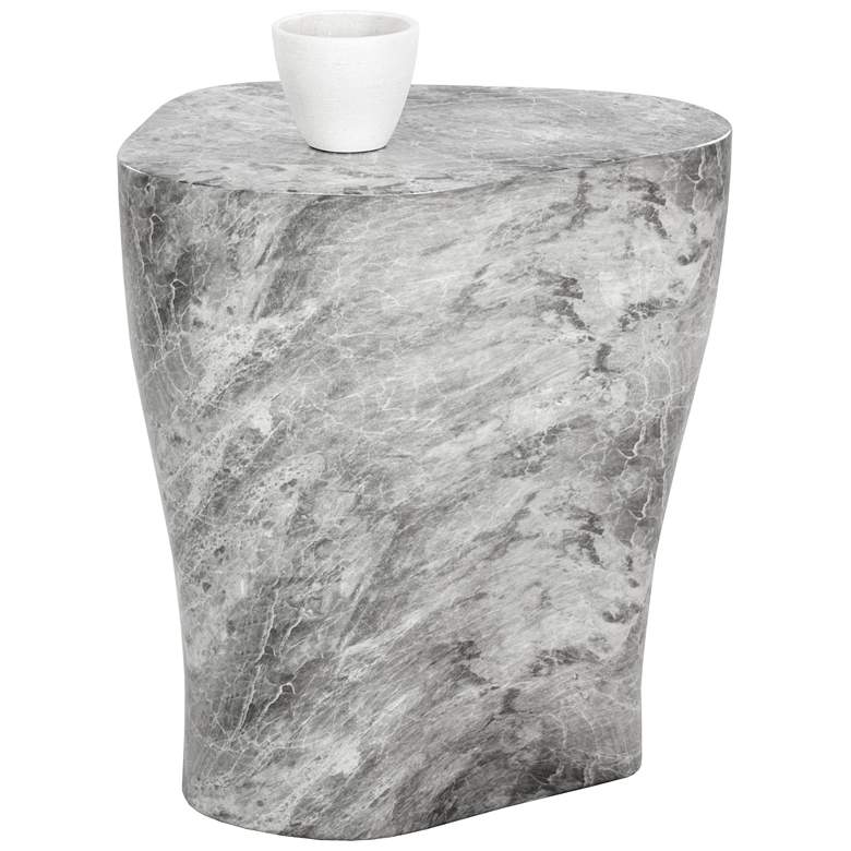 Image 1 Sunpan Dali End Table Large Marble Look Gray
