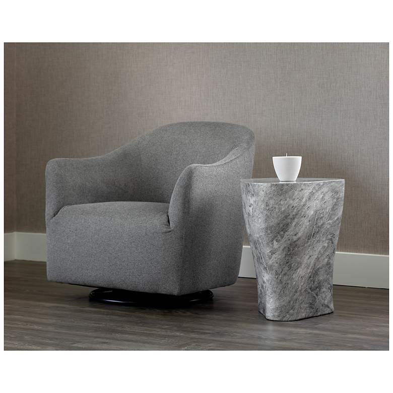 Image 5 Sunpan Dali End Table Large Marble Look Gray more views