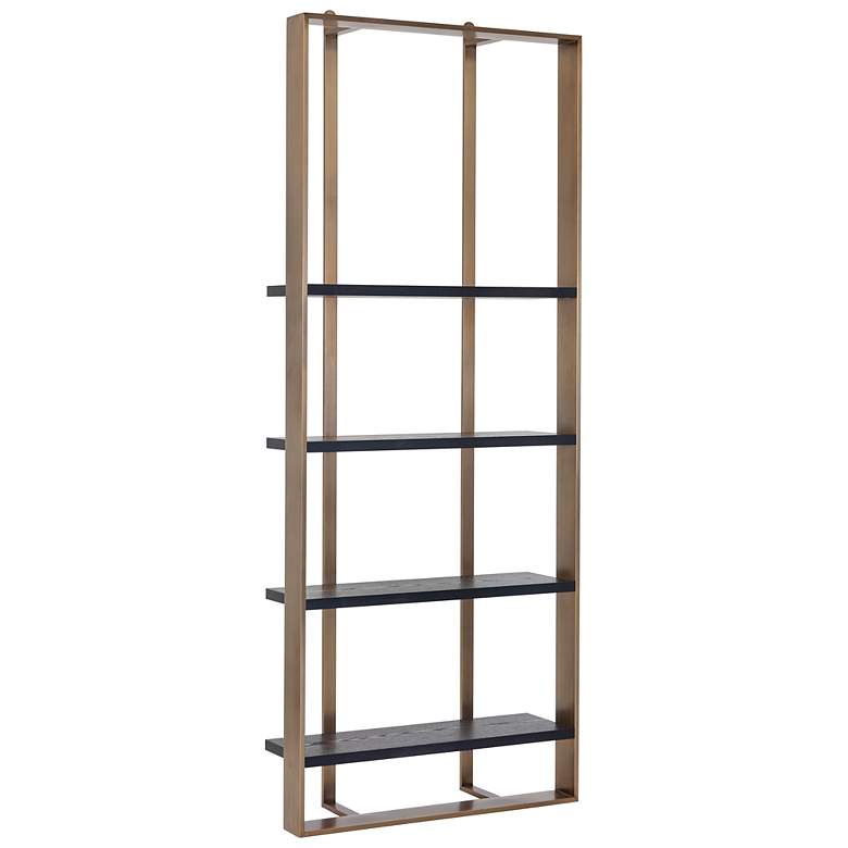 Image 2 Sunpan Dalton Bookcase Antique Brass Black more views