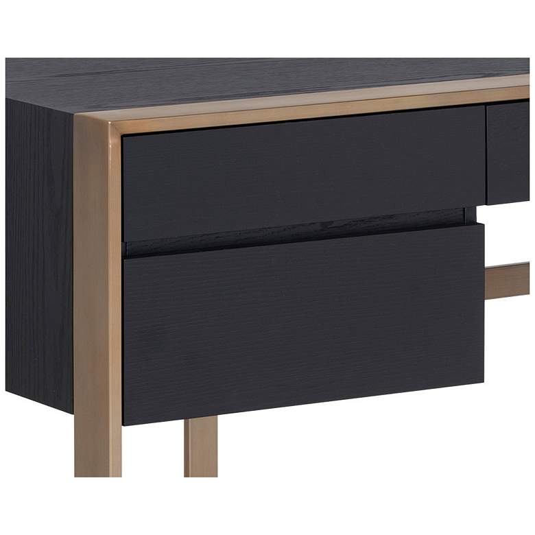 Image 5 Sunpan Dalton Desk Antique Brass Black more views