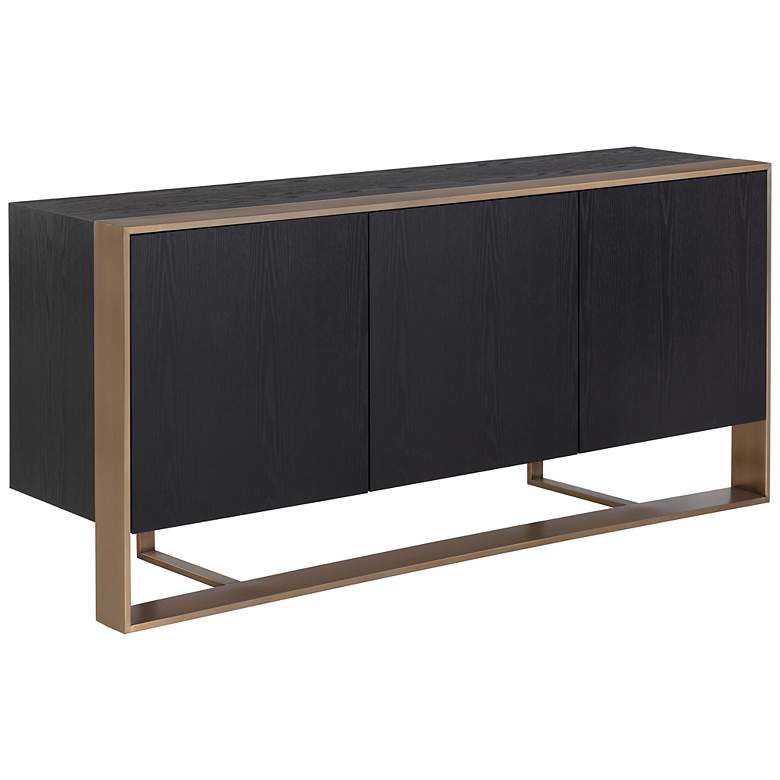 Image 2 Sunpan Dalton Sideboard Antique Brass Black more views