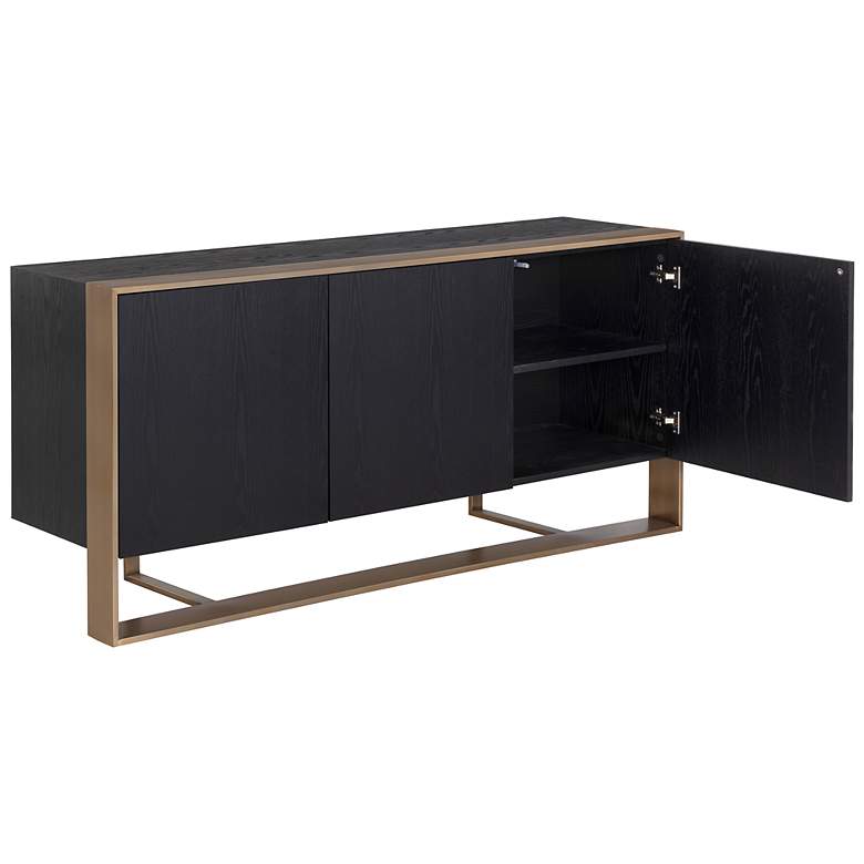 Image 3 Sunpan Dalton Sideboard Antique Brass Black more views