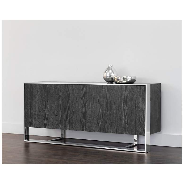 Image 4 Sunpan Dalton Sideboard Stainless Steel Gray more views