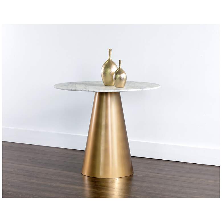 Image 4 Sunpan Damon Bistro Table Gold 35.5" more views