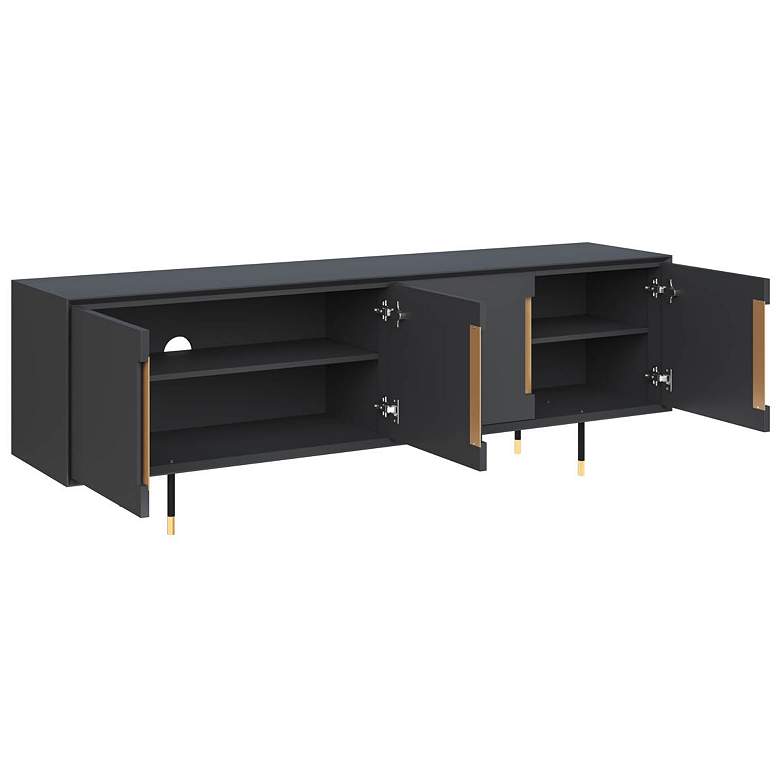 Image 2 Sunpan Danbury Media Console And Cabinet Slate Navy more views