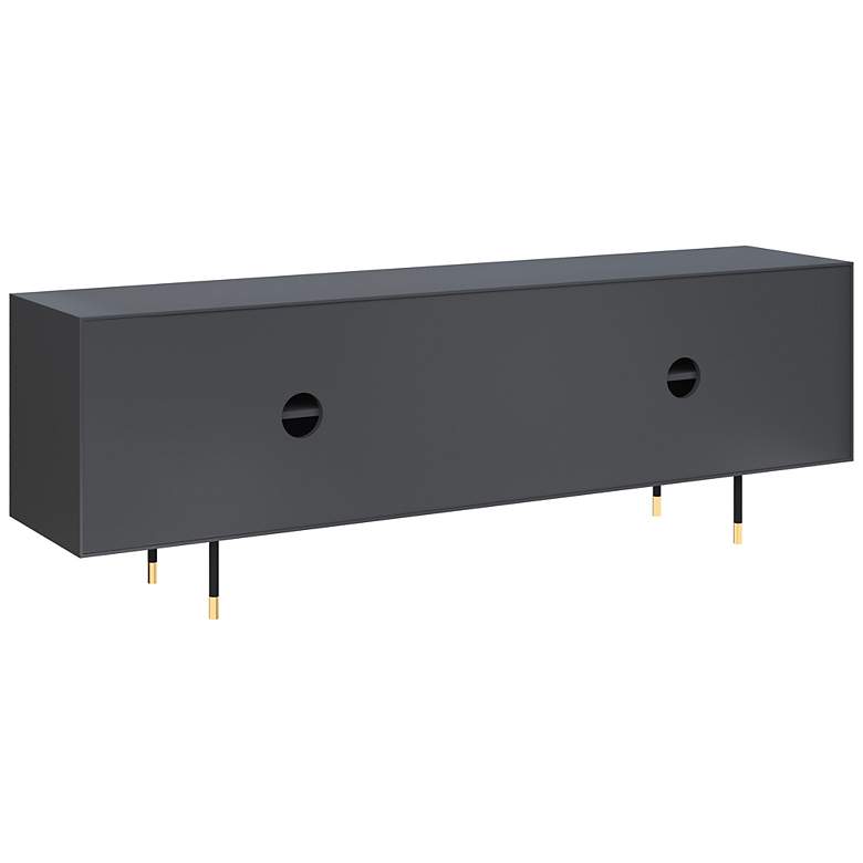 Image 4 Sunpan Danbury Media Console And Cabinet Slate Navy more views