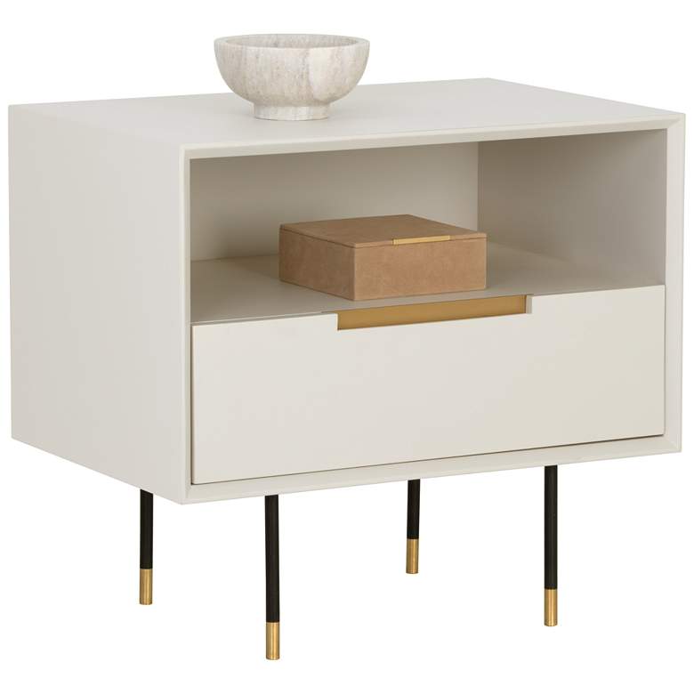 Image 1 Sunpan Danbury Nightstand Modern Cream