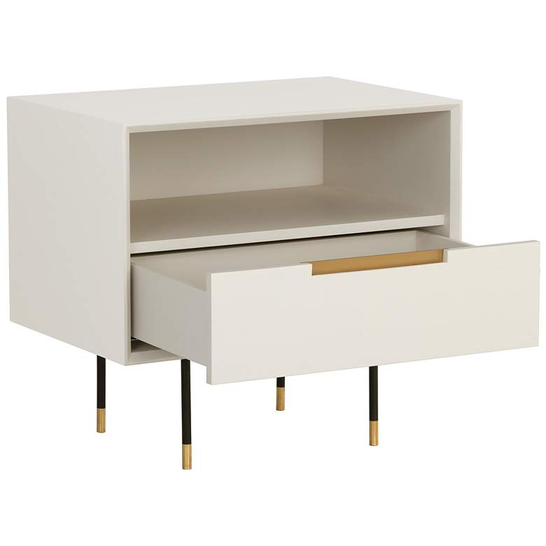 Image 3 Sunpan Danbury Nightstand Modern Cream more views