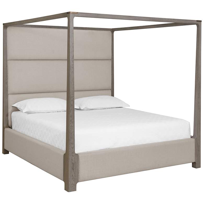 Image 1 Sunpan Danette Canopy Bed King Zenith Taupe Gray
