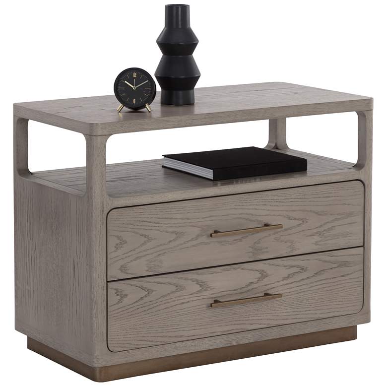 Image 1 Sunpan Danette Nightstand Gray