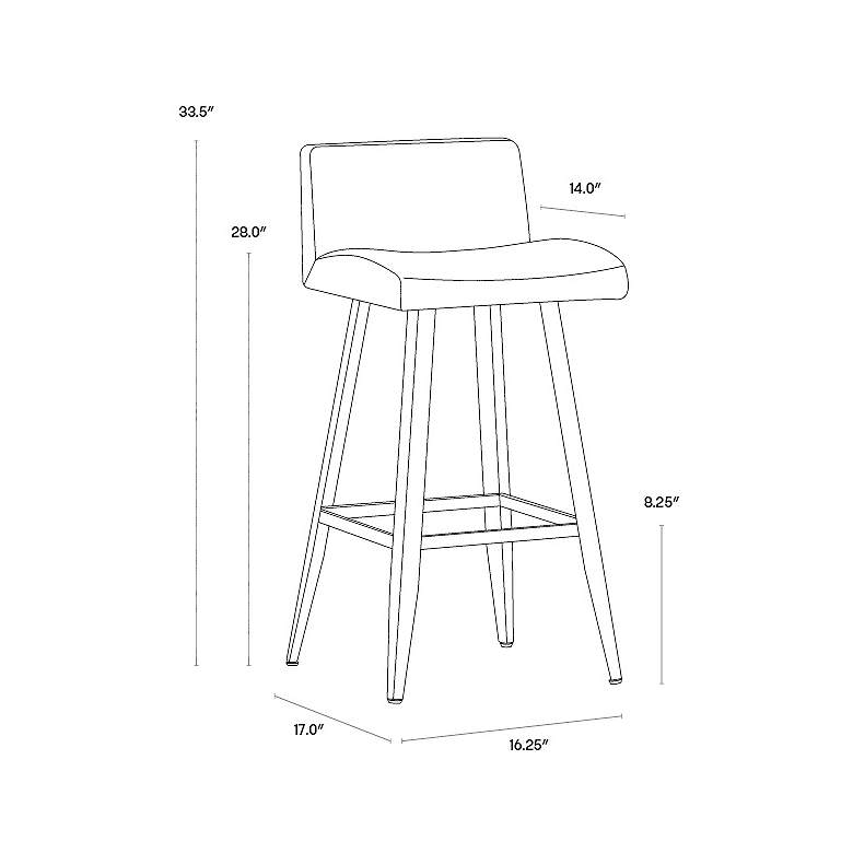 Image 7 Sunpan Dani Counter Stool Onyx more views