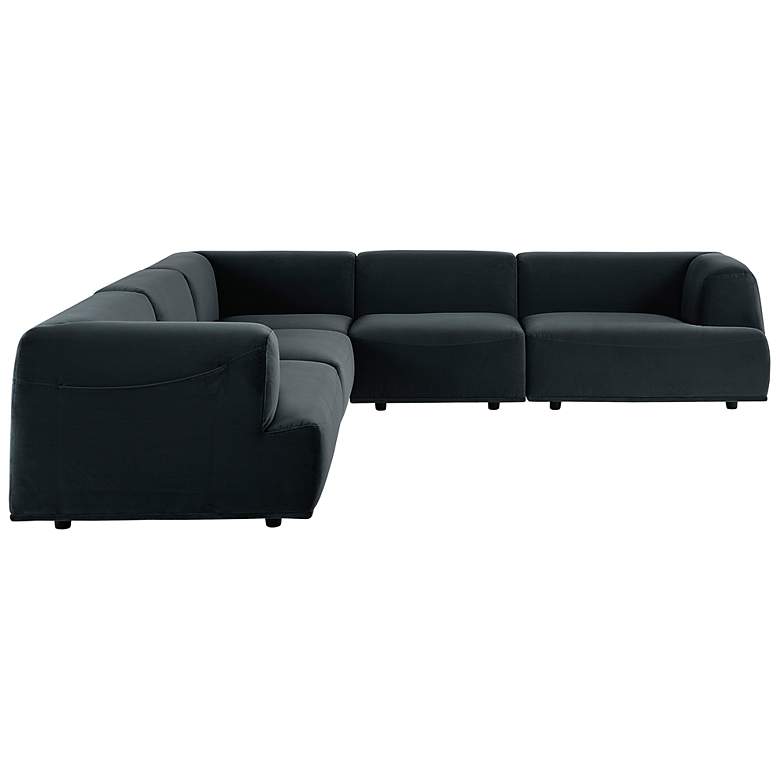 Image 5 Sunpan Darren Modular Corner Chair Smokescreen more views