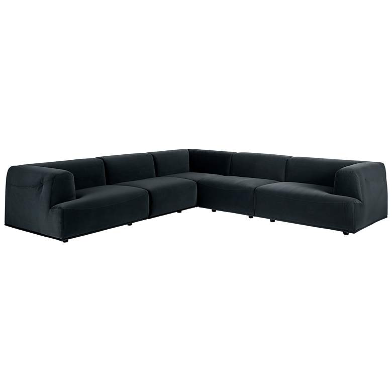 Image 6 Sunpan Darren Modular Corner Chair Smokescreen more views