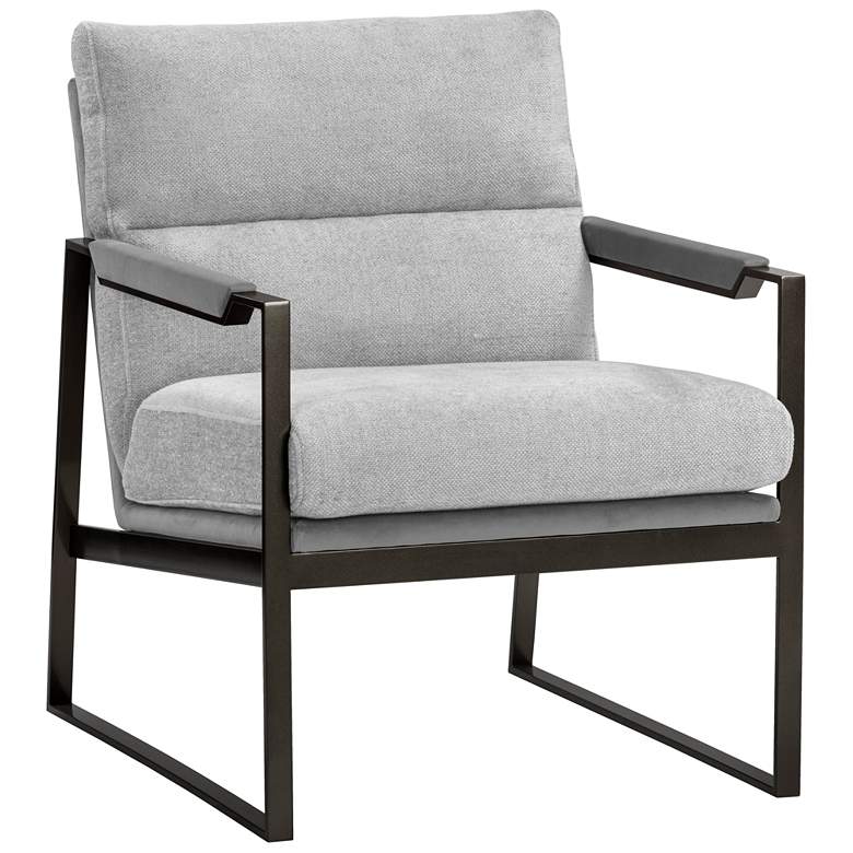 Image 2 Sunpan David Lounge Chair San Remo Winter Cloud and Antonio Charcoal