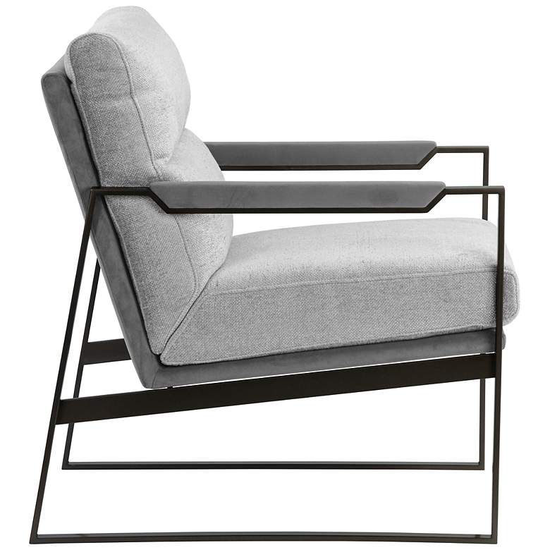 Image 4 Sunpan David Lounge Chair San Remo Winter Cloud and Antonio Charcoal more views