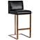 Sunpan Dean Barstool Antique Brass Cantina Black