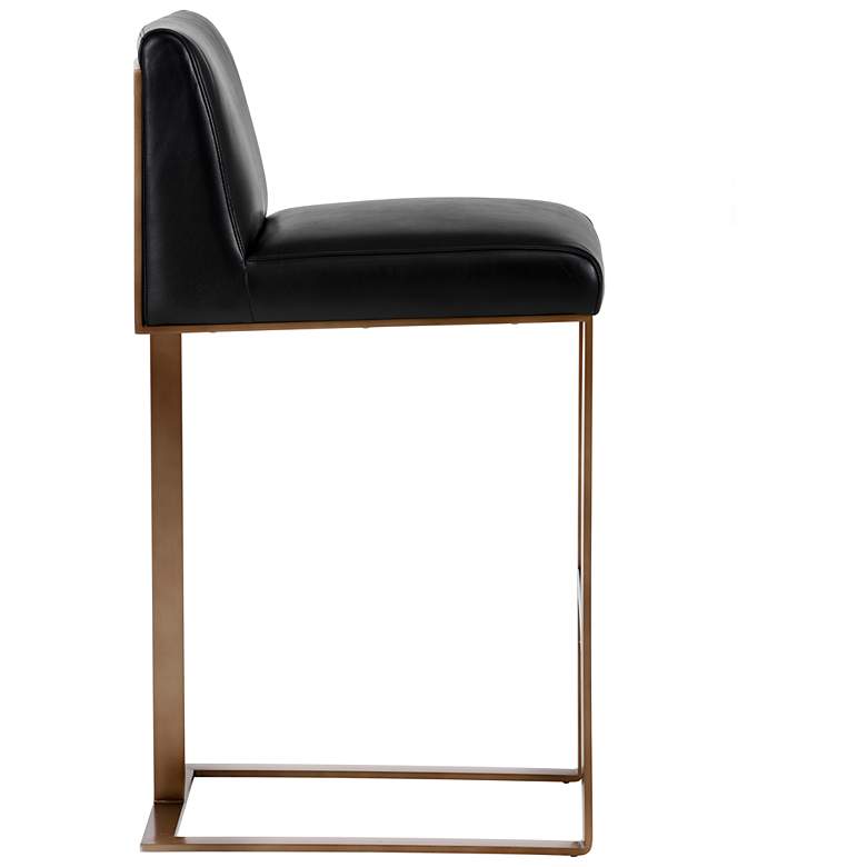 Image 2 Sunpan Dean Barstool Antique Brass Cantina Black more views