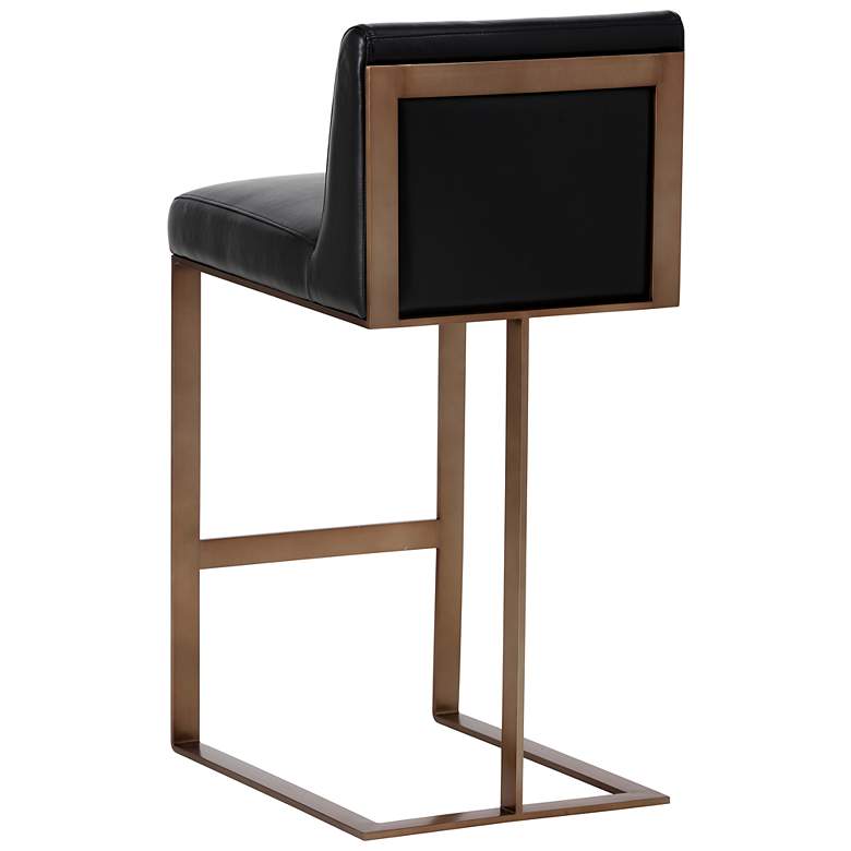 Image 3 Sunpan Dean Barstool Antique Brass Cantina Black more views