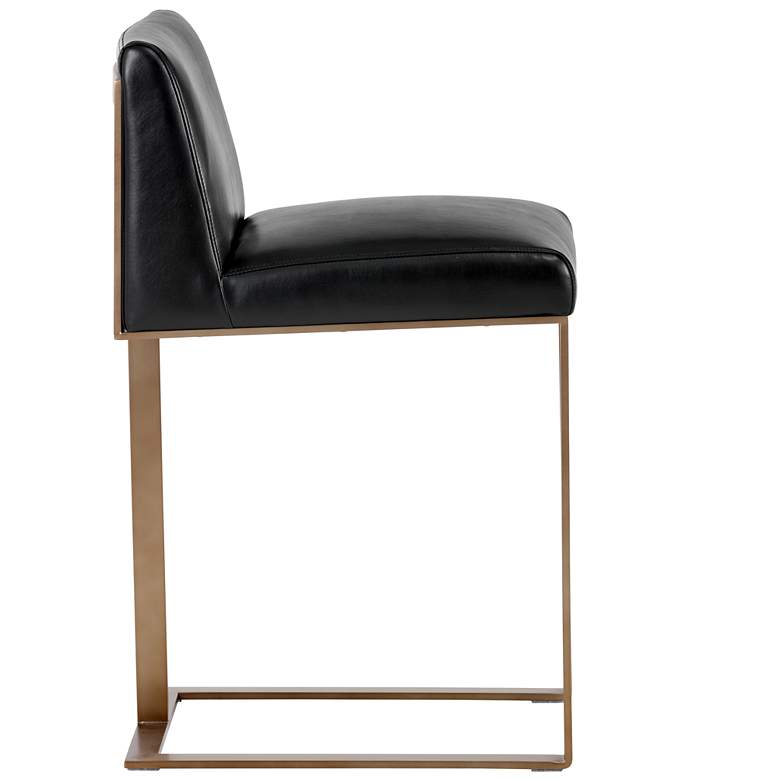 Image 2 Sunpan Dean Counter Stool Antique Brass Cantina Black more views