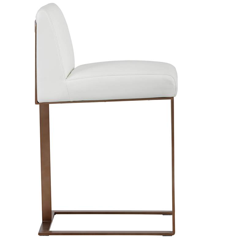 Image 2 Sunpan Dean Counter Stool Antique Brass Cantina White more views