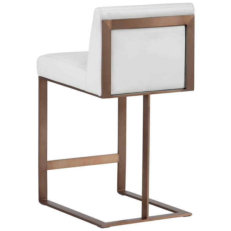 Image 3 Sunpan Dean Counter Stool Antique Brass Cantina White more views