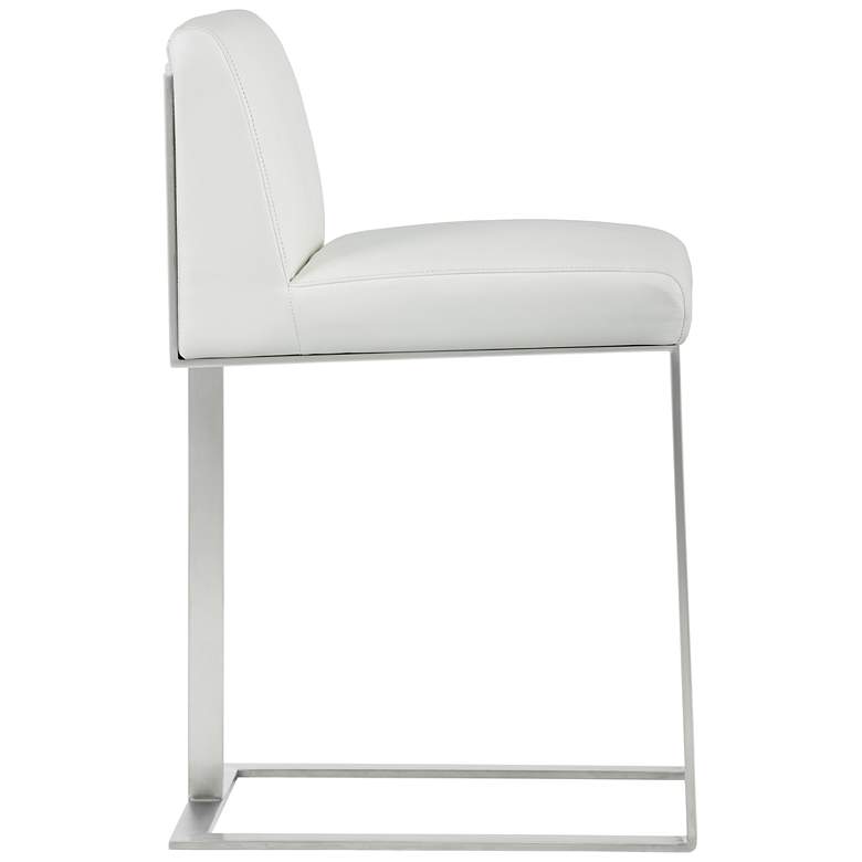 Image 2 Sunpan Dean Counter Stool Stainless Steel Cantina White more views