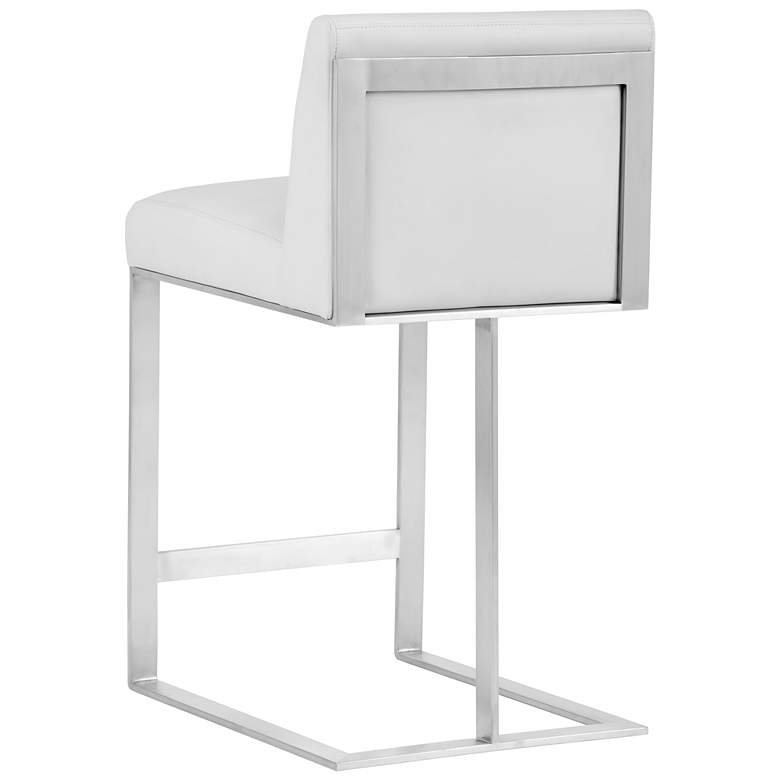Image 3 Sunpan Dean Counter Stool Stainless Steel Cantina White more views