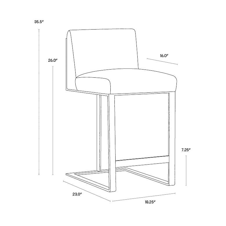 Image 4 Sunpan Dean Counter Stool Stainless Steel Cantina White more views