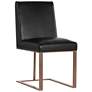 2_Sunpan Dean Dining Chair Antique Brass Cantina Black