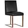 Sunpan Dean Dining Chair Antique Brass Cantina Black