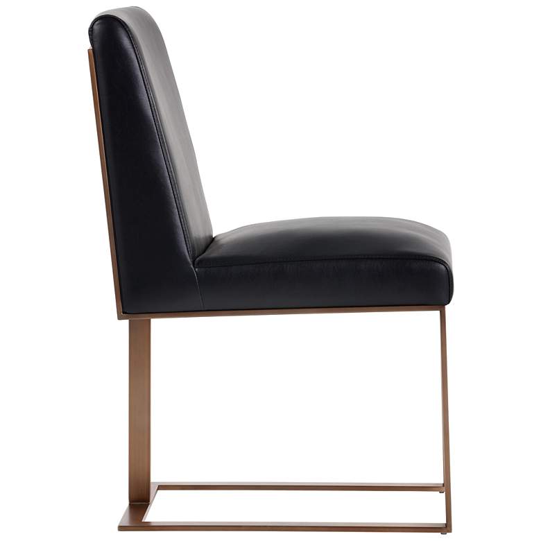 Image 3 Sunpan Dean Dining Chair Antique Brass Cantina Black more views
