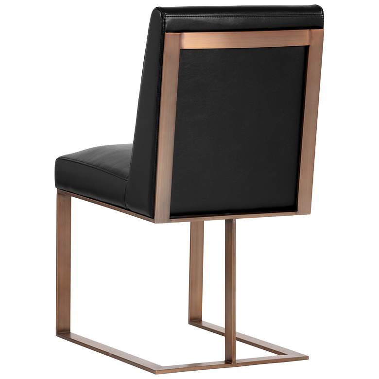 Image 4 Sunpan Dean Dining Chair Antique Brass Cantina Black more views